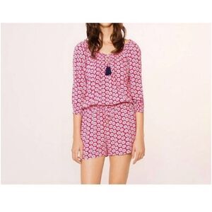Tory Burch Red Print Romper / Playsuit /Outfit